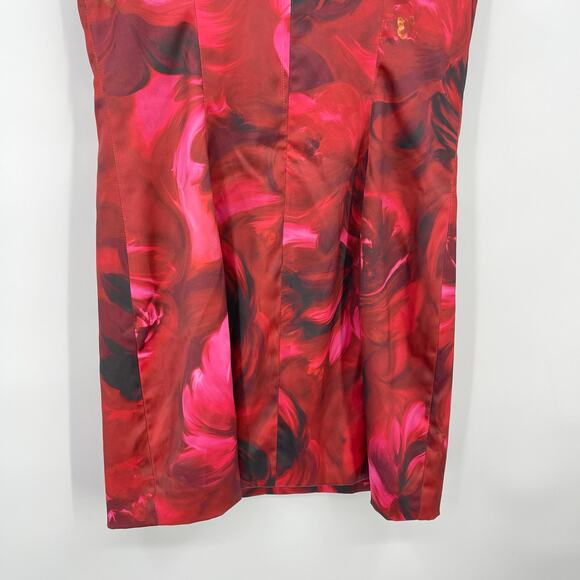 Lovers and Friends | NWT Carpenter Mini Dress in Rhoda Floral Multi Red Satin M - Picture 9 of 11
